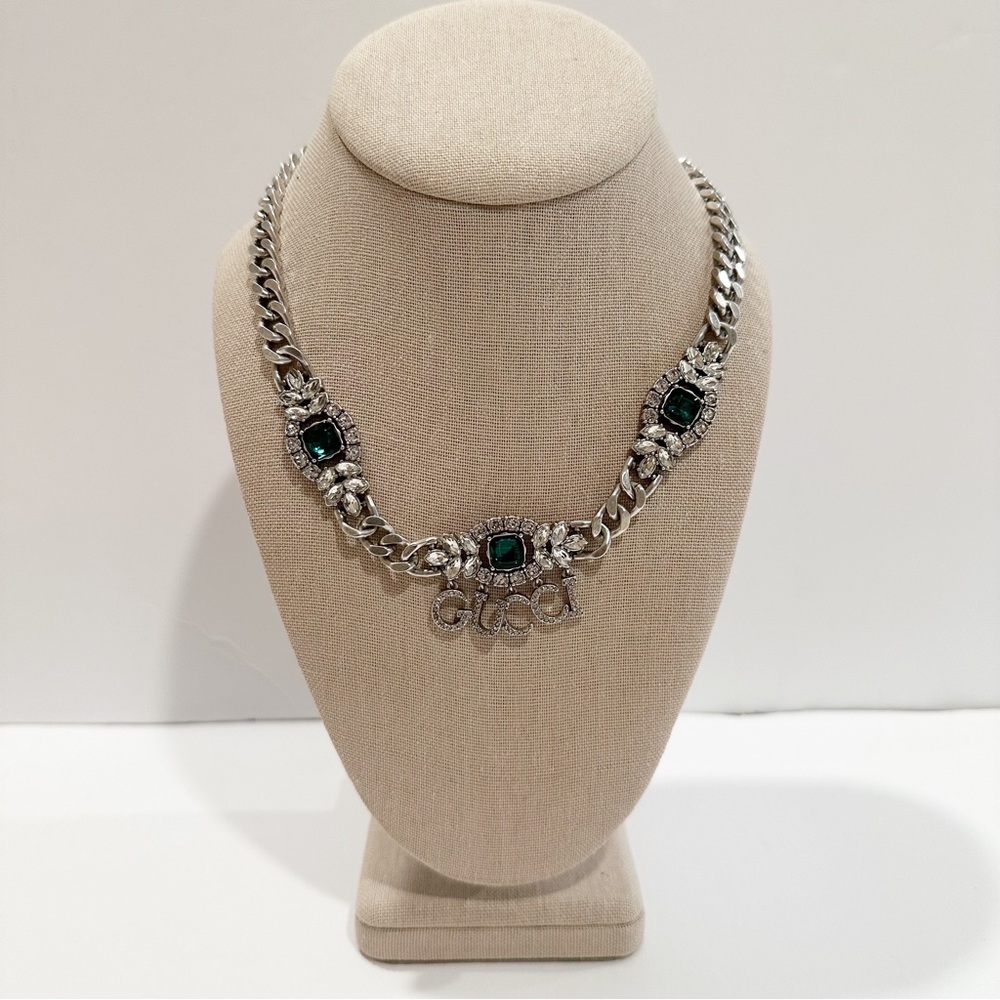 🤩🤩GG 🤩🤩 Stunning Silver Rhinestone Choker Necklace NEW